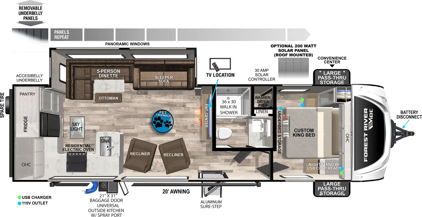 Vibe 2600RK Floorplan